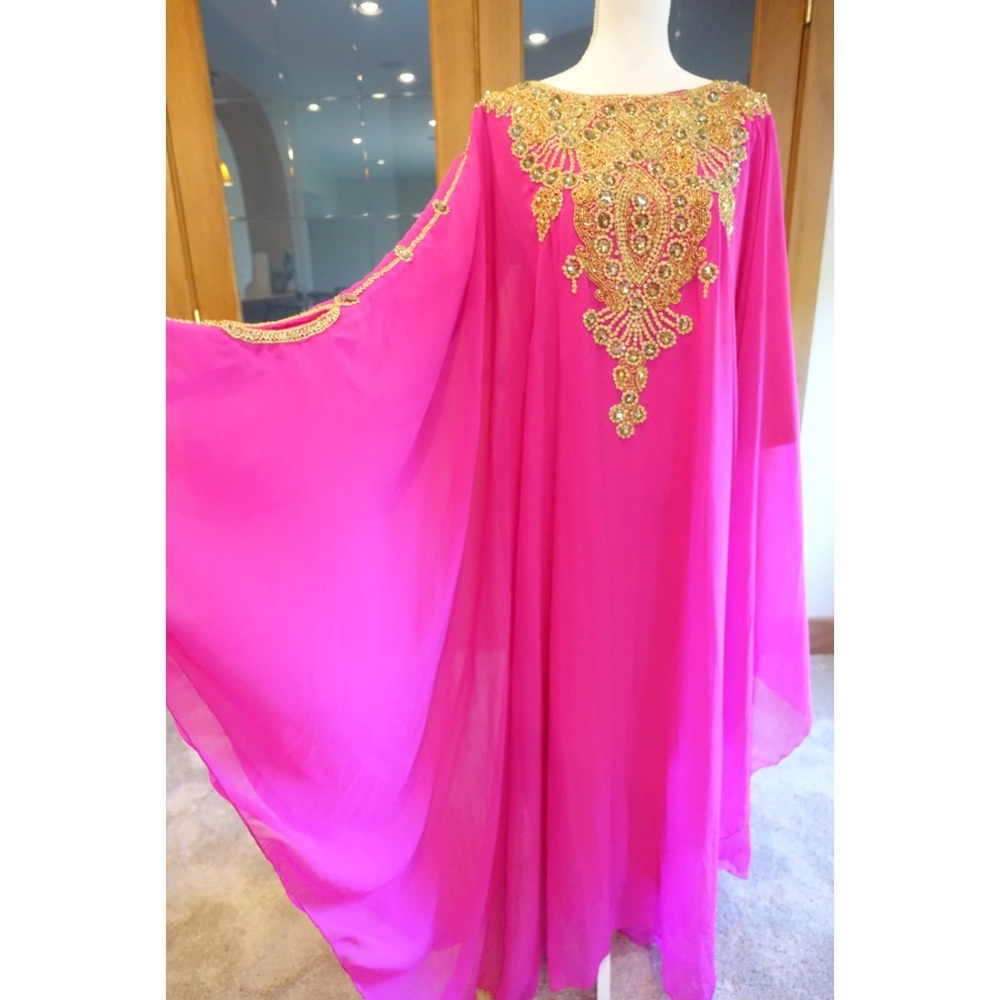 Hot pink kaftan